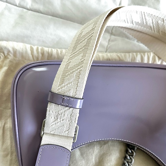 TORY BURCH Mini Leather Satchel Purse Small 151 Mercer Crescent Bag in Lavender - Picture 8 of 15